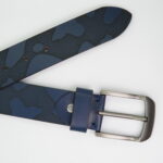 Camouflage Blue Genuine Leather Belt