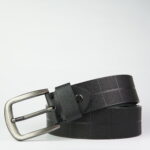 Imperial Snake Texture Black Genuine Leather Belt