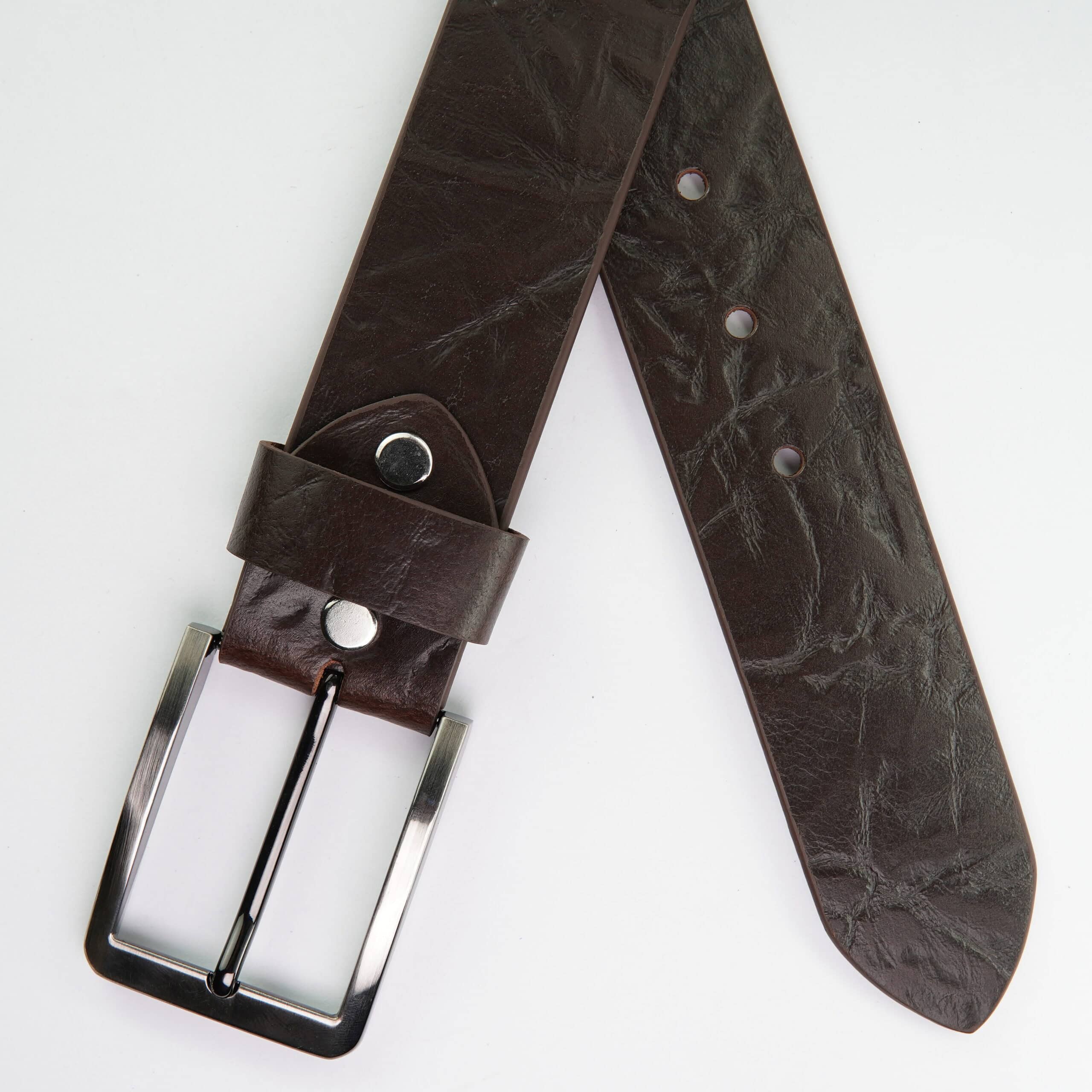DSC02303 Urban Crease Brown Genuine Leather Belt - Image 1