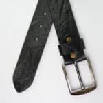 Urban Crease Black Genuine Leather Belt
