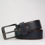 Midnight Blue Dual-Tone Genuine Leather Belt